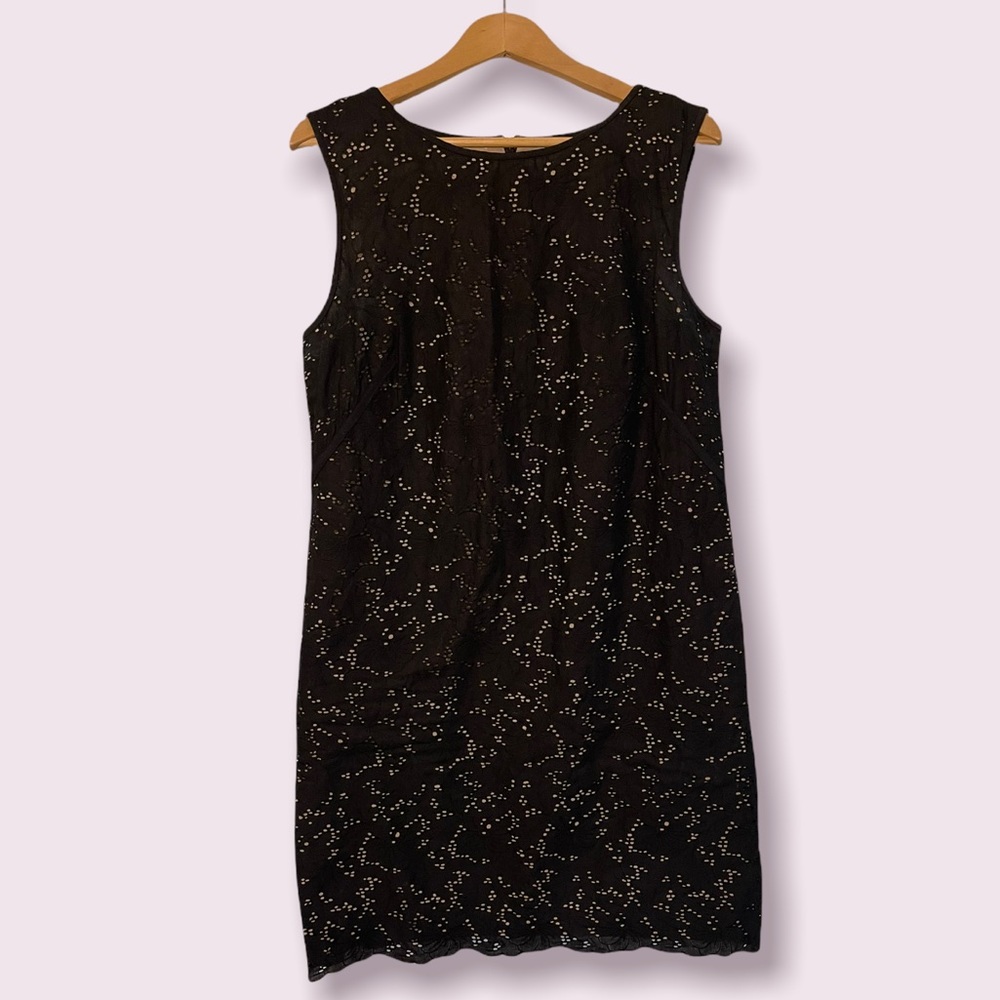 Ann Taylor Loft Dress. Size 10. Black over tan